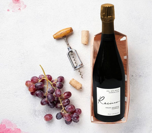 The Bottle of Racines Sta. Rita HIlls Grand Reserve Sparkling Wine-Bottle Barn