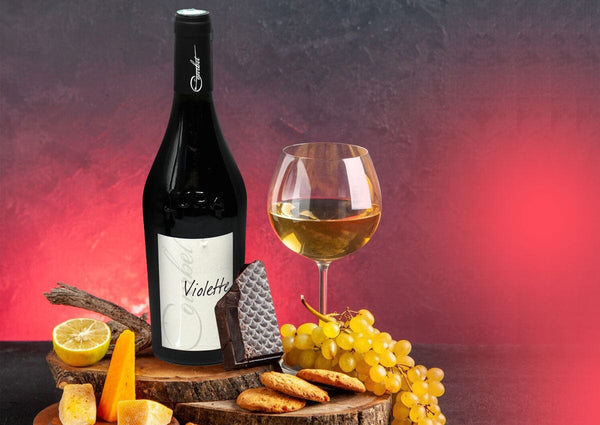 A bottle of 2020 Domaine Courbet Trousseau Violette-Bottle Barn