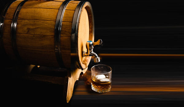 A bottle of Laphroaig Quarter Cask Single Malt Scotch-Bottle Barn