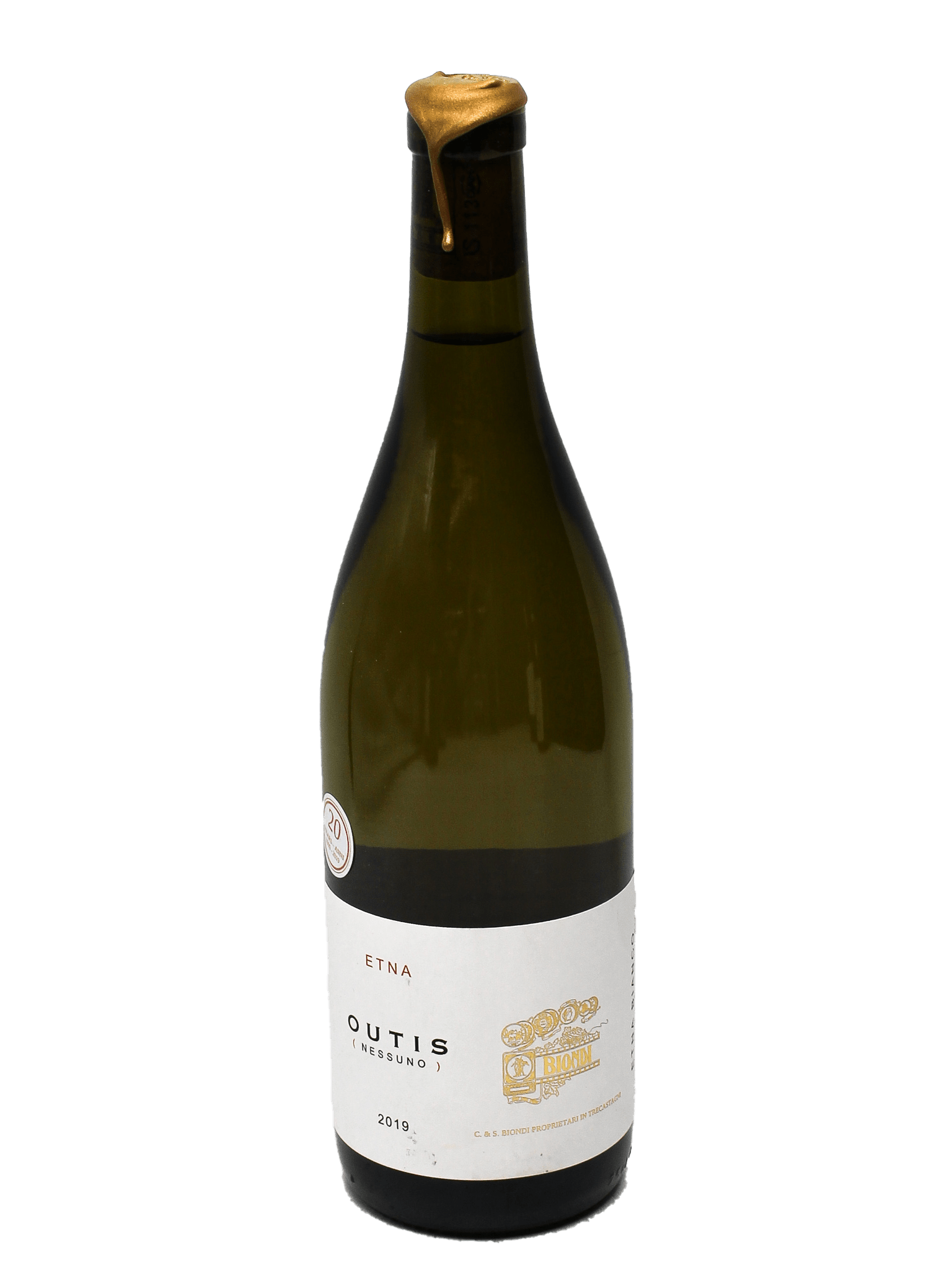 2019 Ciro Biondi Outis Nessuno Etna Bianco Bottle Barn