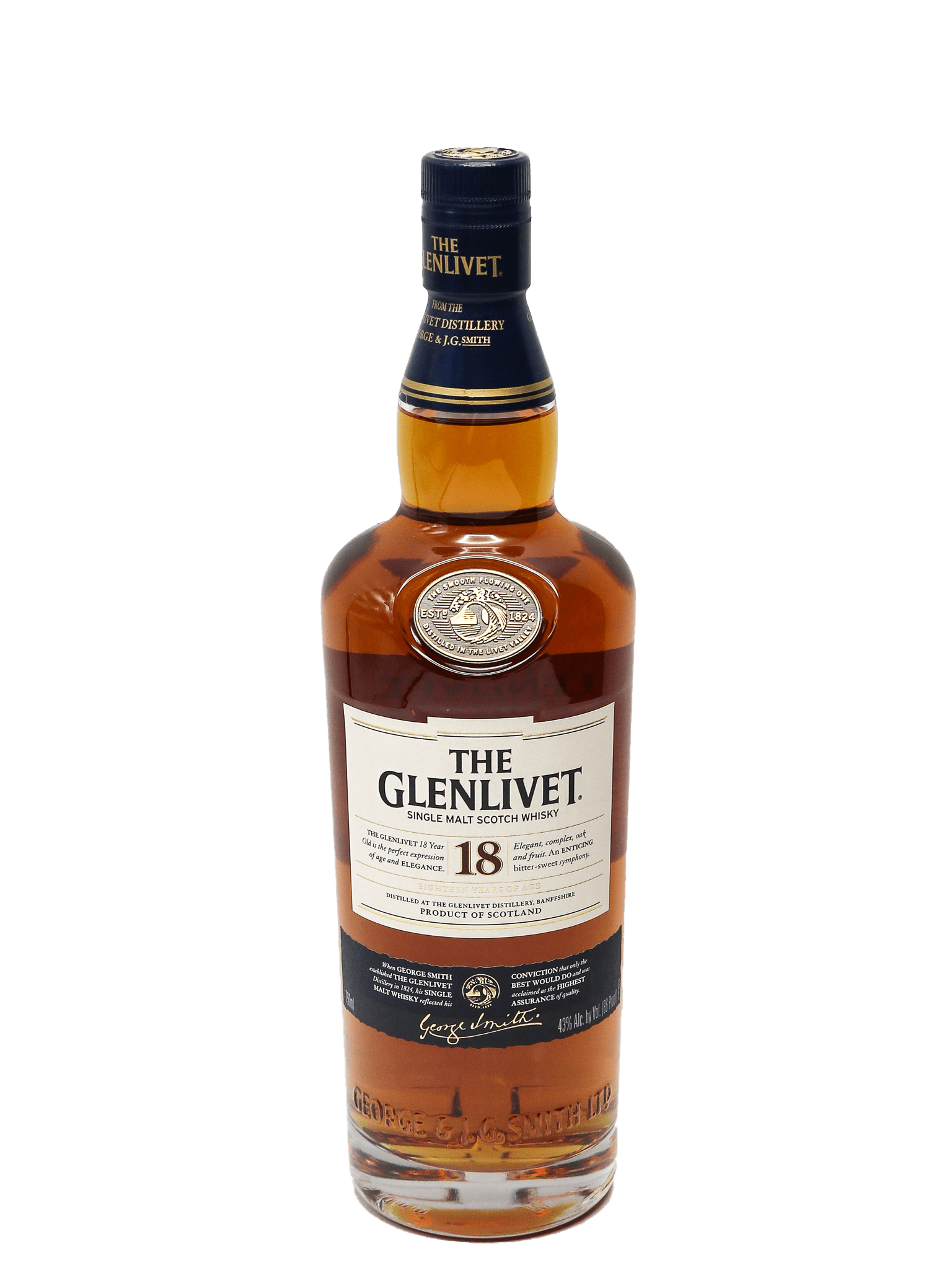 Single Malt Whisky Glenlivet 18 ans 43°