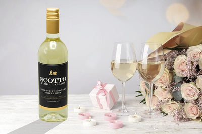 A bottle of 2021 Scotto Family Cellars Silvaspoons Vineyard Reserve Torrontes-Bottle Barn