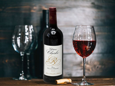 A bottle of 2015 Chateau Clarke-Bottle Barn