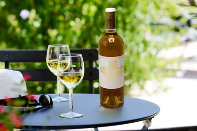 A bottle of 2011 Chateau Coutet Sauternes-Bottle Barn