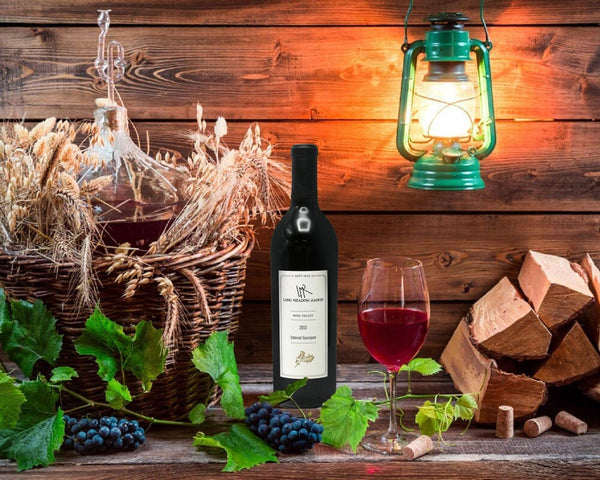 A bottle of 2016 Long Meadow Ranch Napa Valley Cabernet Sauvignon-Bottle Barn