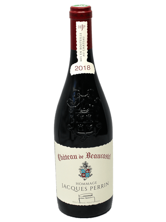2018 Chateau de Beaucastel Chateauneuf-du-Pape Hommage Jacques Perrin [WA99][V95-98][D97][JD97]-Bottle Barn