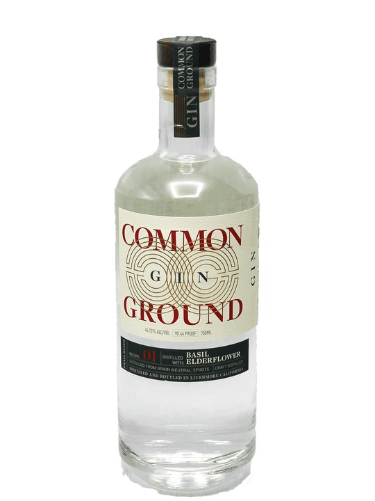 Common Ground Basil Elderflower Gin 750ml-Bottle Barn