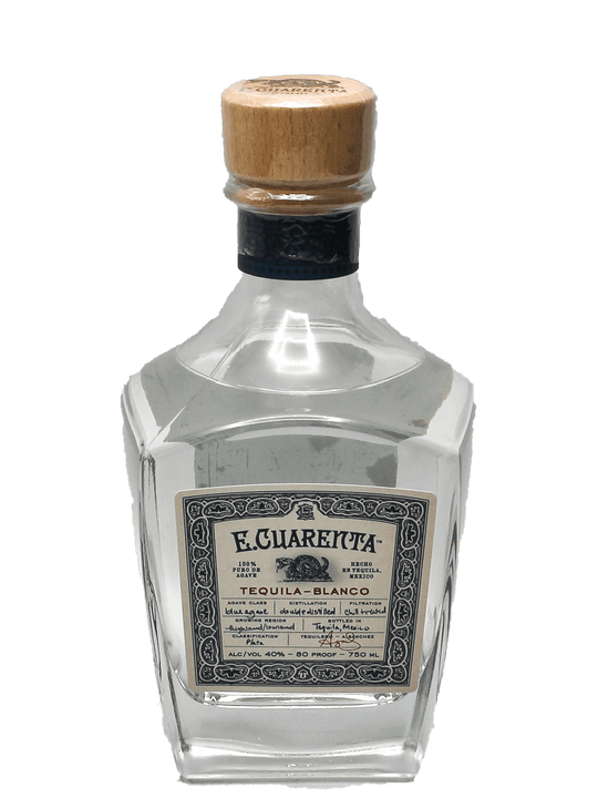 E. Cuarenta Tequila Blanco 750ml-Bottle Barn