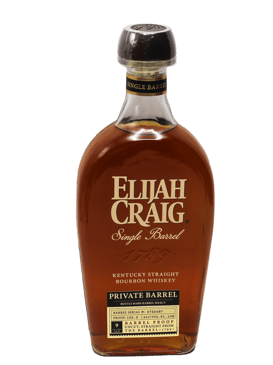 Elijah Craig Bottle Barn Barrel Select 9 Year Barrel Proof Bourbon 750ml-Bottle Barn