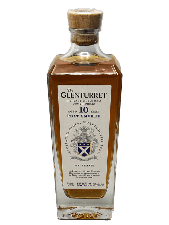 Glenturret 10 Year Old "Peat Smoked" Highland Single Malt Scotch Whisky 750ml (2022 Release)-Bottle Barn