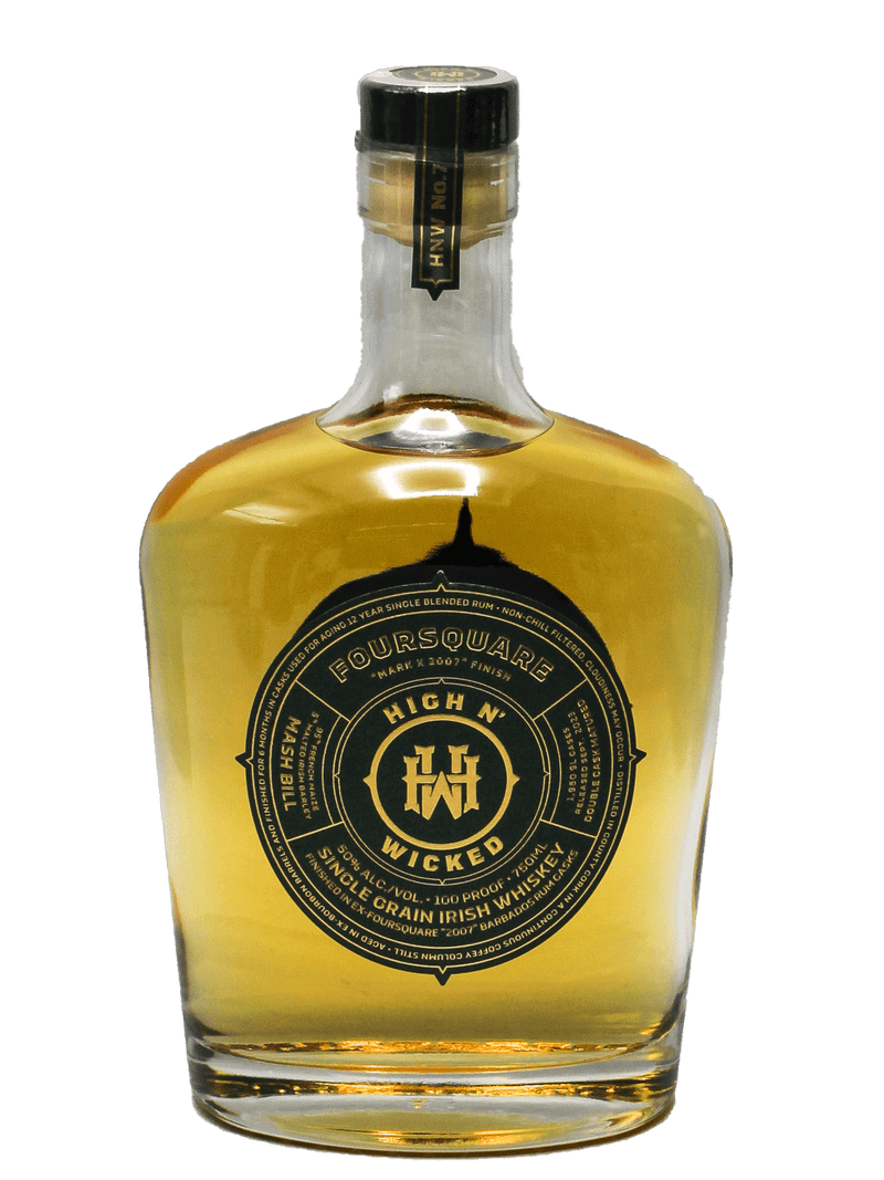 High N Wicked Foursquare Rum Cask Finish Irish Whiskey 750ml-Bottle Barn