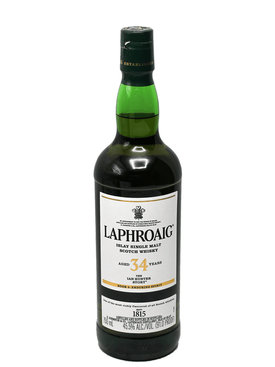 Laphroaig 34 Year The Ian Hunter Book 5: Enduring Spirit Single Malt Scotch Whisky 750ml-Bottle Barn