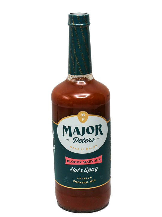 Major Peters Hot & Spicy Bloody Mary Mix 32oz-Bottle Barn