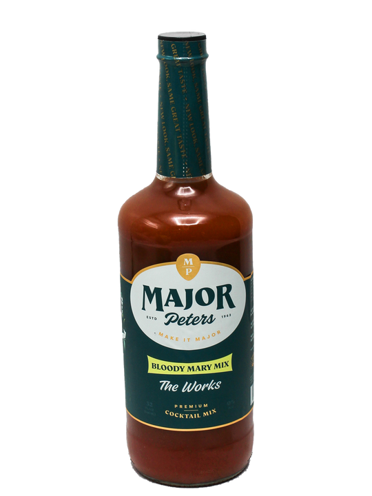 Major Peters The Works Bloody Mary Mix 32oz-Bottle Barn
