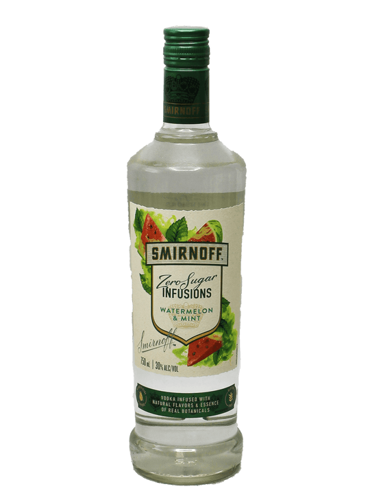 Smirnoff Zero Sugar Infusions Watermelon & Mint Vodka 750ml-Bottle Barn