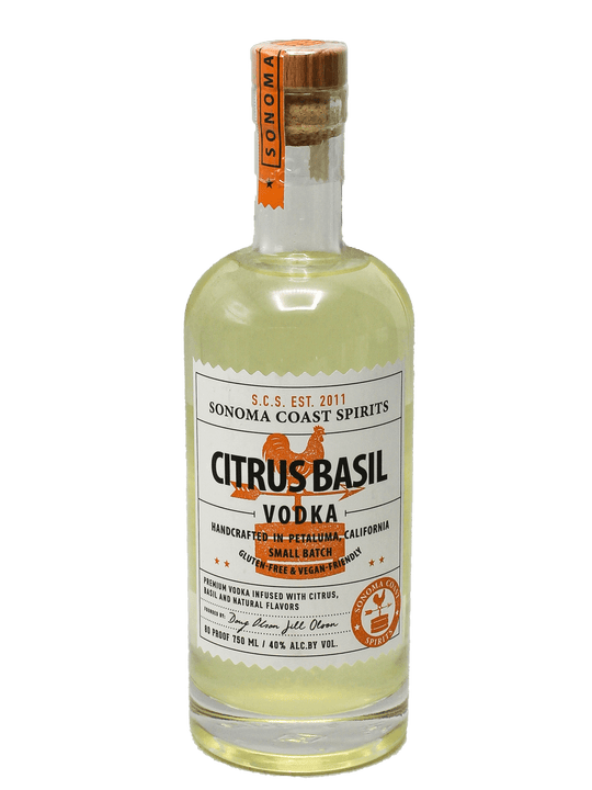 Sonoma Coast Spirits Citrus Basil Vodka 750ml-Bottle Barn