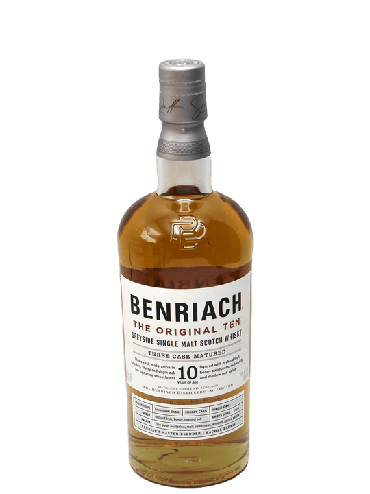 Benriach The Original Ten 10 Year Single Malt Scotch 750ml-Bottle Barn