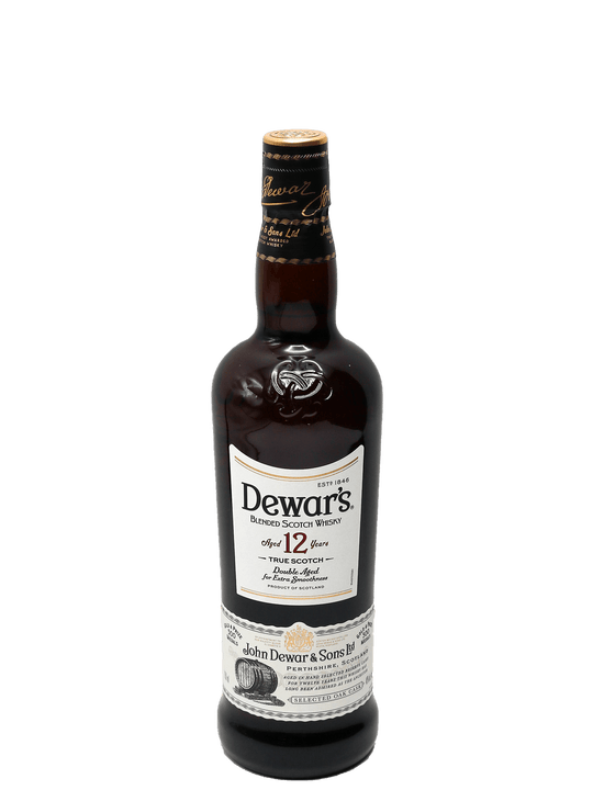 Dewar's 12 Year Blended Scotch Whisky 750ml-Bottle Barn
