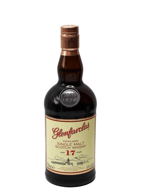 Glenfarclas 17 Year Single Malt Scotch Whisky 750ml-Bottle Barn