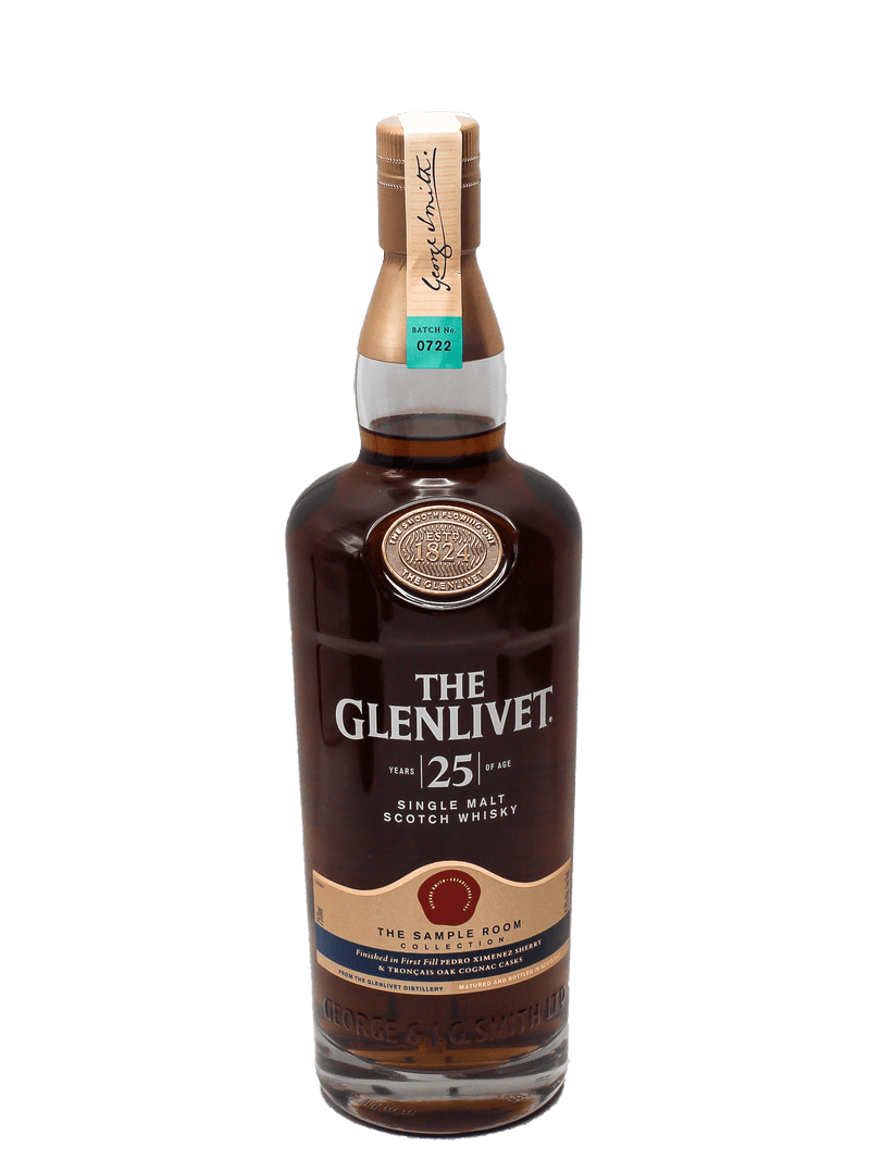 Glenlivet 25 Year Single Malt Scotch Whisky 750ml-Bottle Barn