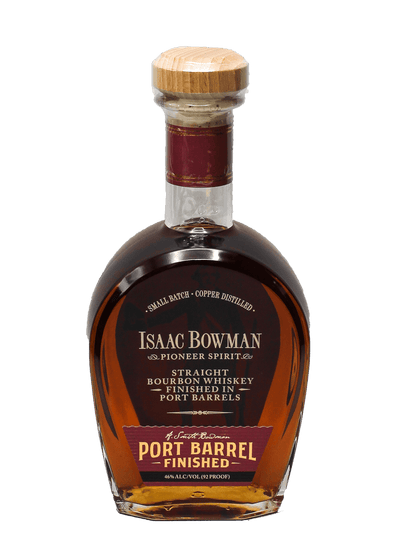 Bottle of Isaac Bowman Port Barrel Finish Bourbon Whiskey