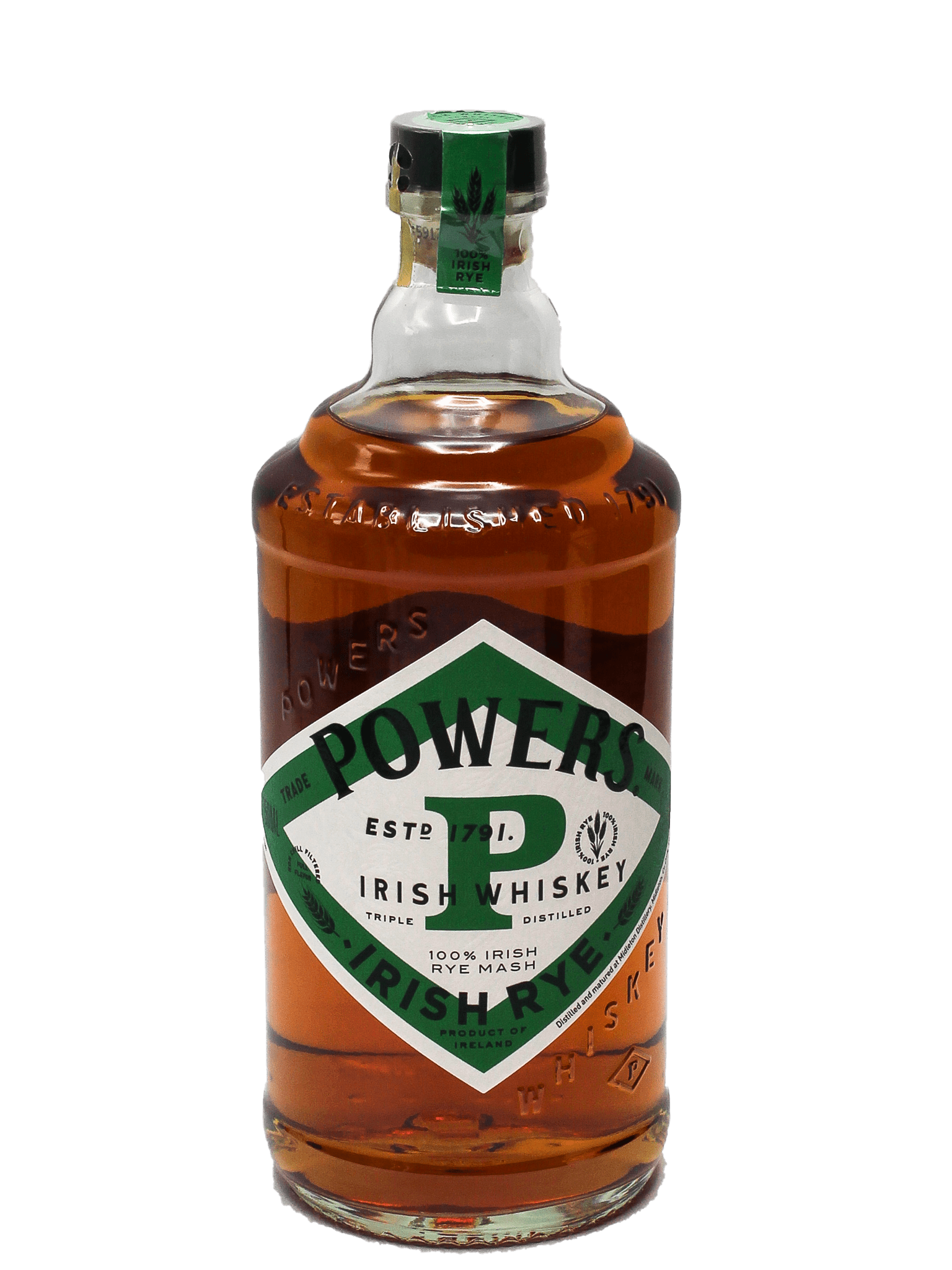 Powers Irish Rye Whiskey 750ml