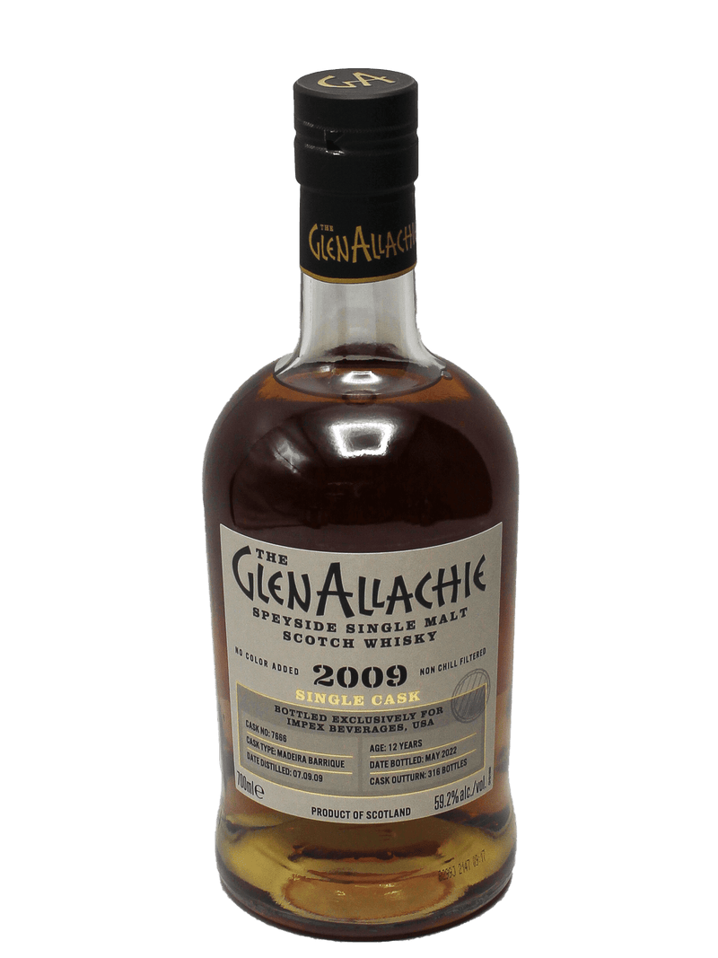 The GlenAllachie 2009 Madeira Barrique Single Cask Scotch Whisky 700ml-Bottle Barn