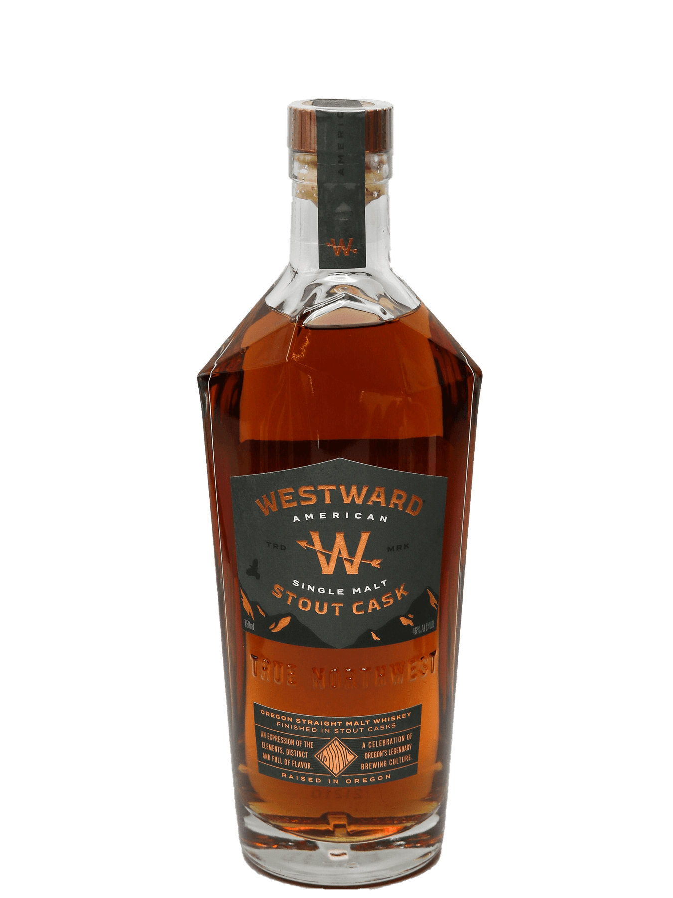 Westward American Single Malt Stout Cask Whiskey 750ml Bottle Barn