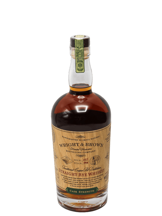 Wright & Brown Cask Strength Straight Rye Whiskey 750ml-Bottle Barn